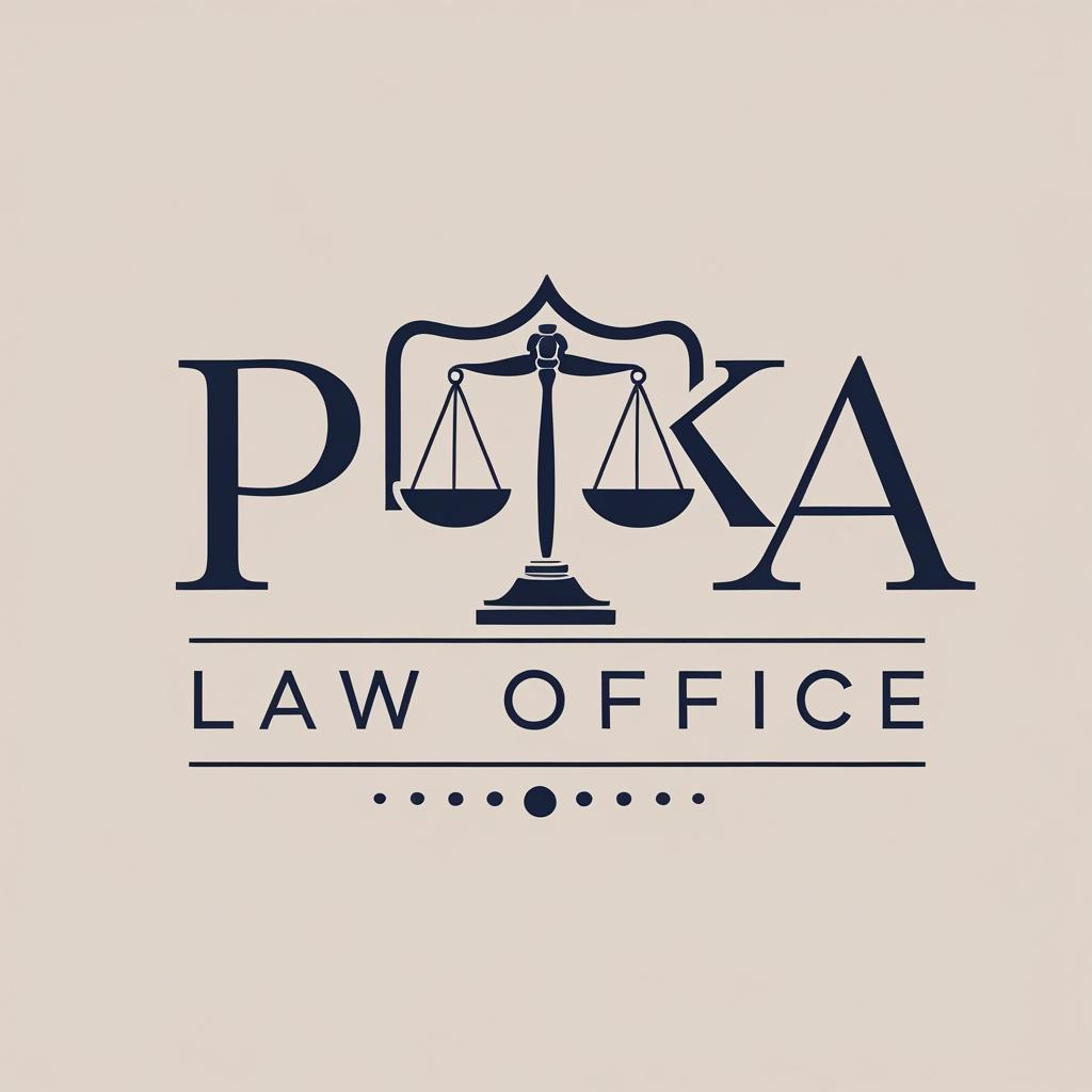 Modern Neutral Emblem of Polka Law Office